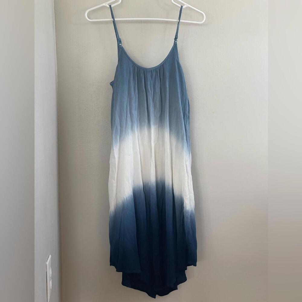 Knox Rose | Women's M, dip dye blue ombre handkerchief‎ dress - Picture 2 of 4